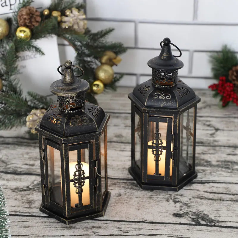 Vintage Iron Candle Lantern